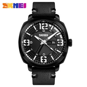Skmei 1351bl Quartz Leather Sports Fashionable Water Resistant Watch