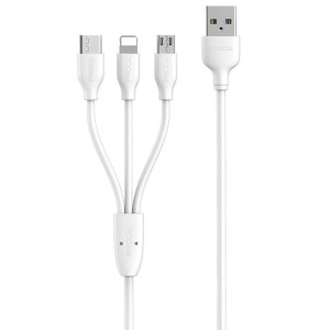Remax Pc-02th Proda 3-in-1 Charging & Data Cable For Iphone/micro/type-c