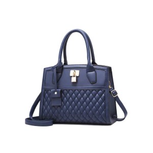 Lock Tote Handbags - Blue