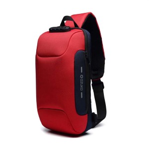 Ozuko Oz9223 Fashion Messenger Anti-theft Usb Charging Port Stylish And Professional Waterproof Crossbody Shoulder Bags (red)