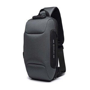 Ozuko Oz9223 Fashion Messenger Anti-theft Usb Charging Port Stylish And Professional Waterproof Crossbody Shoulder Bags (grey)