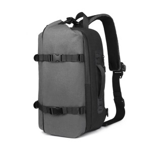 Ozuko 9338 Fashionable Crossbody Messenger Multifunctional Water Repellent Mini Travel Bag (grey)
