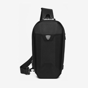 Ozuko 9321 Sublimation Custom Messenger Usb Charging Port Fashion Tactical Stylish And Professional Waterproof Crossbody Shoulder Bags (black)
