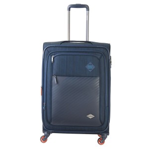 Wildcraft 12212 20 Inch Voyager Pollux Fashionable Soft Fiber Anthracite Travel Luggage Suitcase Trolley Bag (blue)