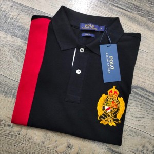 Men's Exclusive Premium Quality Stylish Knitting Dying Polo Shirt (black)