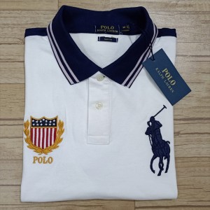 Ralph Lauren Men's Exclusive Premium Quality Stylish Polo Shirt (white)