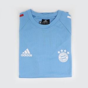 Fc Bayern Munchen Chinigura Fabrics Short Sleeve Jersey T-shirt (sky Blue)