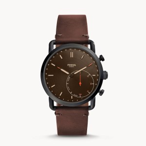 Fossil Hybrid Ftw1149 Commuter Leather Smartwatch